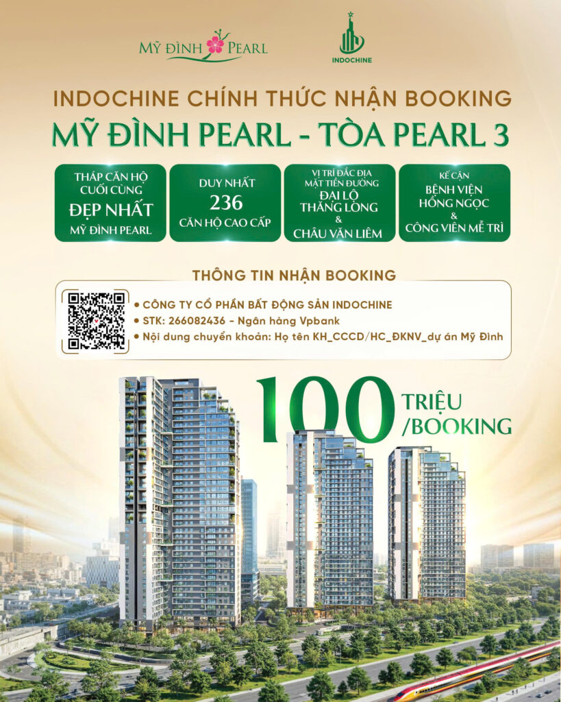 Mỹ Đình Pearl 3 nhận Booking
